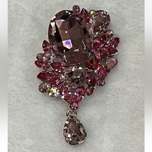 large pink brooch pin lapel